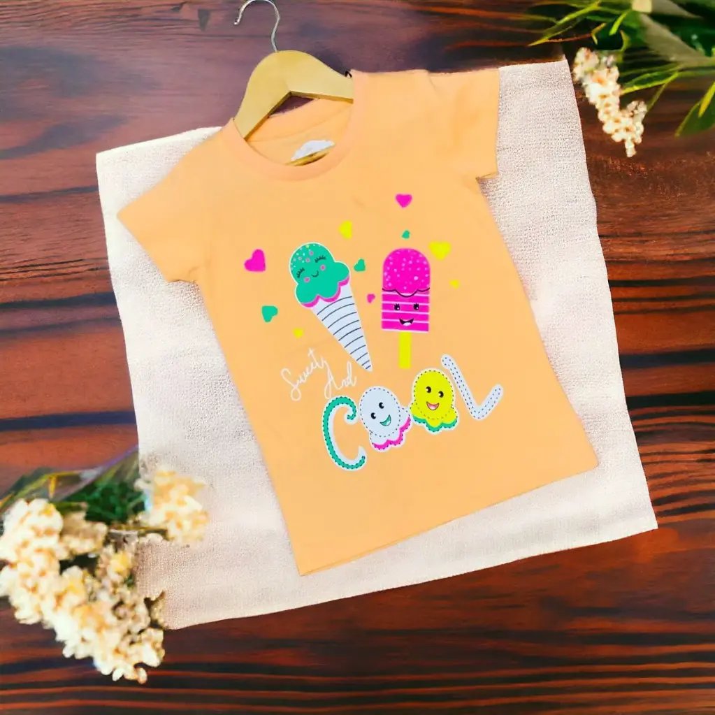 Girls T-Shirts 100% Cotton Bio-Washed (Cool)