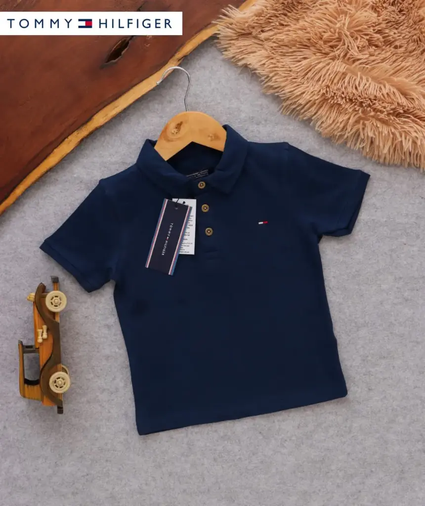 Tommy Denim Collar Shirts (Navy Blue)