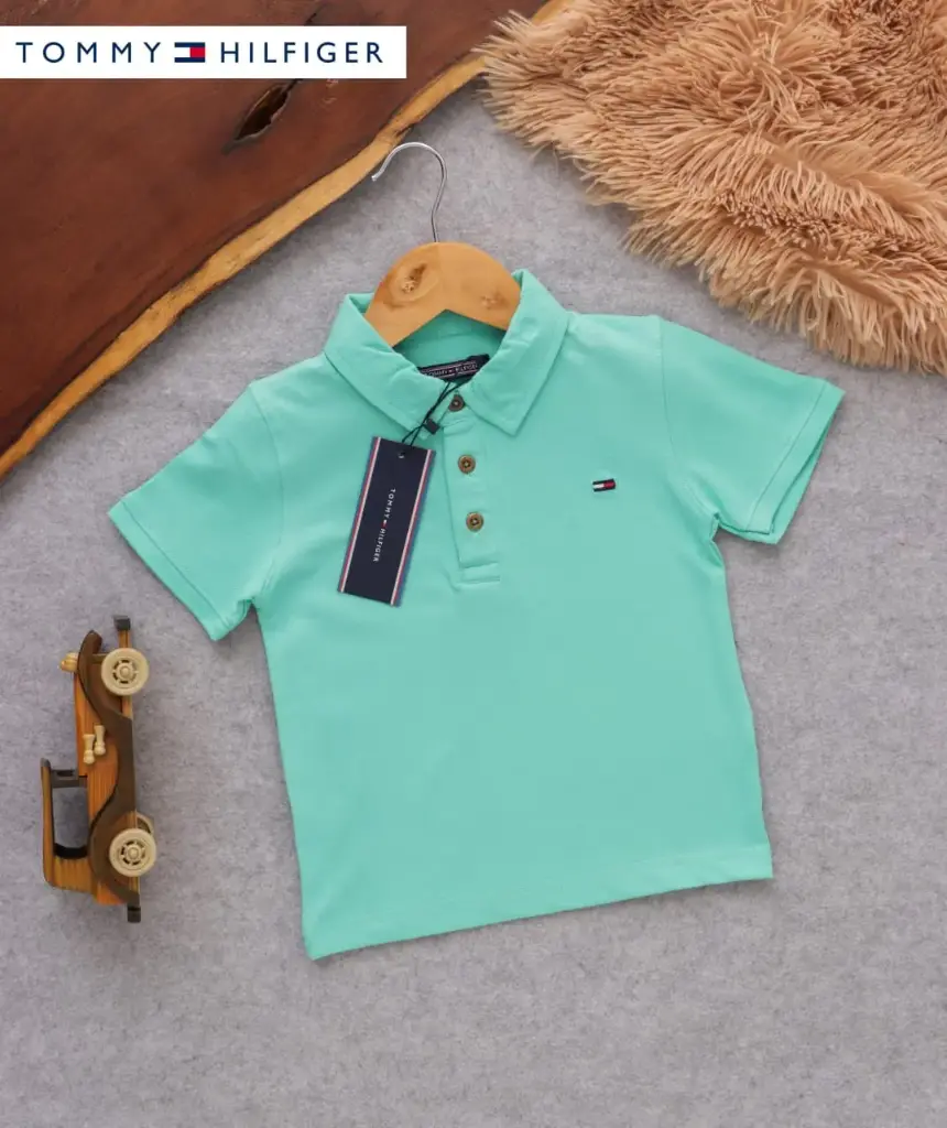 Tommy Denim Collar Shirts (Aqua Green)