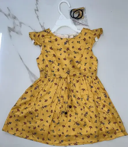 Cotton Woven Frocks (Golden Yellow)