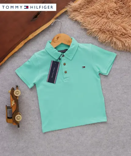 Tommy Denim Collar Shirts (Aqua Green)